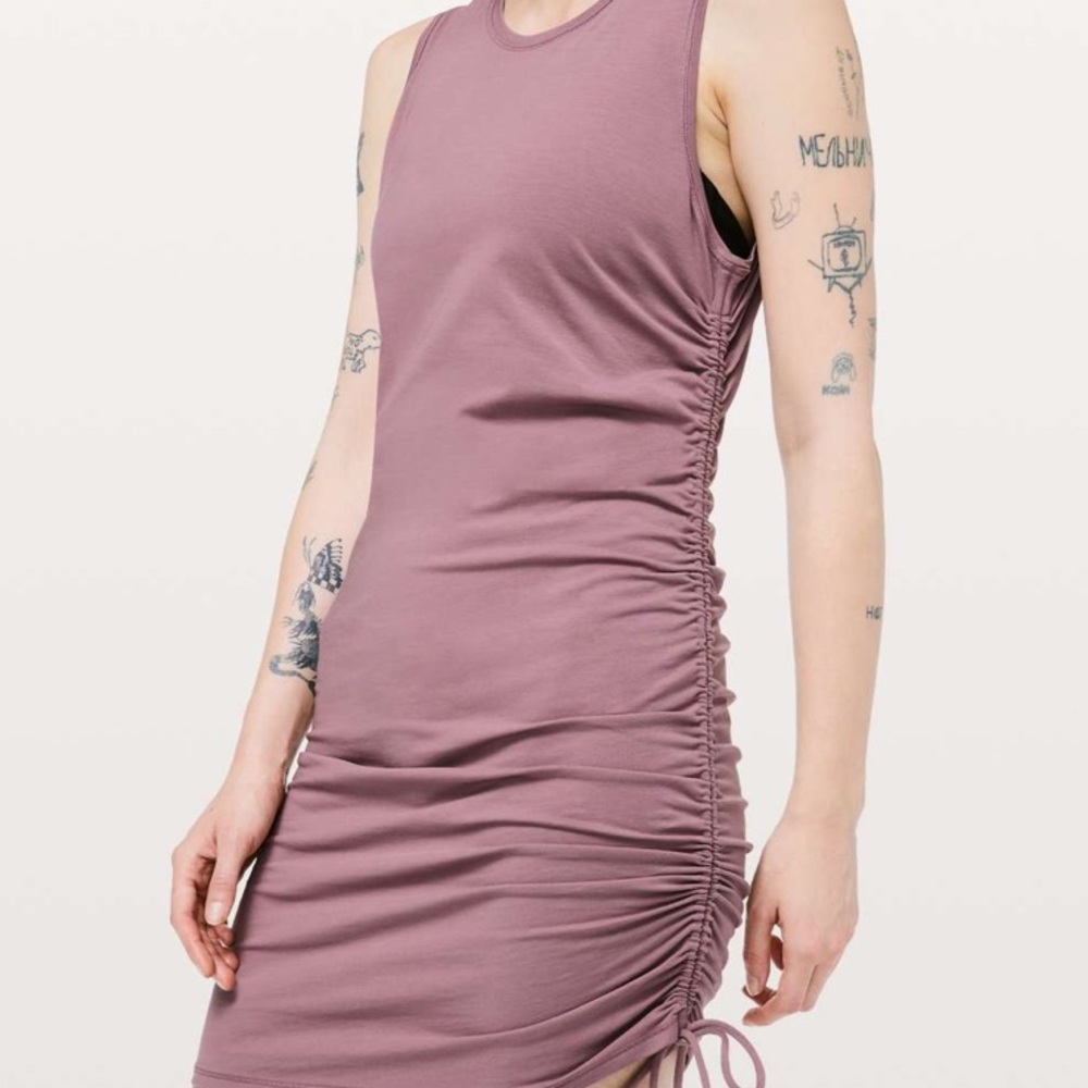 LULULEMON ATHLETICA Cinch It Dress Figue Pima Cotton